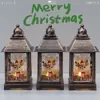 Presente de Natal para Jardim de Infância Transfronteiriço Lâmpada Portátil Luminária Candelabro de Mesa Ornamento Lâmpada de Vento LED Lanterna Luz Noturna
