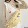 Bolsa Casual de Lona para Mulheres 2024 Nova Bolsa Transversal Estilo Coreano para Estudantes do Sexo Feminino Bolsa de Peito para Meninas Estilo Japonês Pequena Fresca Bolsa de Cintura