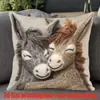 Funda de Alpaca Linda de Amazon Transfronteriza Funda Suave de Felpa Corta para Cojín de Sofá Decoración para Mesita de Noche de Coche