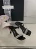 Sandalias de Verano para Mujer Chuyuji con Punta Abierta, Modelo Nuevo 2026, Tacones Altos con Pedrería, Estilo Europeo y Americano