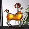 Botella de Vino de Vidrio de Alto Borosilicato con Forma de Cabra, Botella de Vidrio de Forma Especial para Whisky, Decantador de Cabra Ruyi al por Mayor