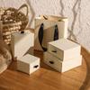 En stock al por mayor caja de almacenamiento de joyas color blanco tierra estilo ins papel especial de alta calidad caja de embalaje de cajón de joyas con tapa cielo y tierra