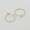 Aretes Redondos de Cobre Rellenos de Oro de 14 Quilates Material DIY Hecho a Mano Aro Simple Liso Aretes que Conservan el Color Accesorios de Joyería Hebillas para Orejas