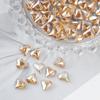 Rhinestones para Uñas K9 Rhinestones Multifacéticos Corazón de Melocotón Inclinado Rhinestones de Punta Inferior Decoración de Corazón Accesorios para Uñas Rhinestones de Cristal Aurora