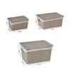 Cesta de Armazenamento Trançada de Rattan Sintético Sem Tampa Saco de Pano à Prova de Poeira Decoração Essencial para Quarto de Estudante Guarda-roupa da Sala de Estar Cesta de Armazenamento para Banheiro