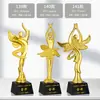 Troféu Criativo de Resina Troféu Integrado Dança Música Microfone Competição de Canto Instituição Escolar Prêmio de Honra Personalização