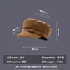 Nuevo Sombrero de Boina Retro Estilo Británico de Otoño para Mujer, Sombrero de Equitación de Ante de Alta Gama, Sombrero de Pintor de Moda Que Muestra la Cara