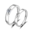 Anillos de Pareja Estilo Frío para Hombre y Mujer, Joyería Plateada Anillos Abiertos, Anillos de Boda en Vivo, Suministro Mayorista en Vivo de Douyin