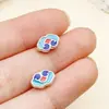Aleación Esmalte de Goteo de Aceite Cuenta Nube Accesorios DIY Materiales Estilo Antiguo Hanfu Pulsera Pasador Accesorios con Agujero