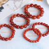 Pulsera de Ágata Escama de Dragón Pulsera de Ágata Roja Natural Venta al por Mayor Joyería de Verano Estilo Étnico Mismo Estilo Douyin Xiaohongshu