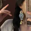 Pendientes Colgantes de Borla de Concha de Pez Pequeño Ganchos de Oreja Elegantes Transfronterizos Europeos y Americanos Pendientes Únicos de Moda de Nicho Venta al por Mayor