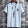 Camiseta de Manga Curta Masculina Verão Nova Gola Redonda Algodão Puro Trbottomy Tamanho Grande Masculina Estilo Hong Kong Tops Estudante Bottoming Manga Curta Dropshipping