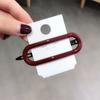 Horquilla ovalada geométrica estilo Hyun Ya de Corea del Sur, popular en Internet, con clip superior de color caramelo simple, horquilla con clip, accesorio para la cabeza, clip lateral femenino.