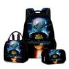 2024 Novo Produto Thewildrobot-Mochila Escolar Robô Selvagem Lancheira Estojo de Lápis de Camada Dupla Conjunto de Três Peças