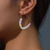 Aretes de Aleación Luminosos Aleatorios de Acrílico con Cuentas Estilo Moderno y Personalizado Adecuados para Señoras y Niñas Regalos