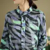 Novo Vestido de Outono de Tamanho Grande para Viagem, Elegante, Vintage, Estampado de Algodão e Linho, Gola Alta, Solto, Longo