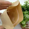 Bolsa de papel Kraft transparente esmerilado al por mayor para ventana, bolsa autosellante con aroma a nuez, té, té perfumado, bolsa autosoportante para alimentos a prueba de humedad
