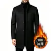 Gabardina Gruesa Acolchada de Algodón para Hombre de Otoño e Invierno de Amazon, Abrigo de Lana de Corte Entallado Europeo y Americano de Longitud Media para Hombre