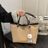 Colgante Casual de Viajero para el Hombro Único Textura de Color Puro Otoño Temprano 2025 Nueva Moda Bolso Tote de Gran Capacidad para Mujeres