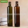 Botella de aceite de oliva, botella de aceite de vidrio redonda, botella de aceite sellada, botella de aceite comestible, botella de aceite de té, botella de aceite verde oscuro