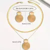 Bestsellers Transfronteiriços Europeus e Americanos da Amazon: Brincos de Círculo Geométrico, Elegantes e Versáteis, Conjunto Único de Colar de Nicho