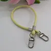 Fivela de Porta de PU de Alta Qualidade, Cordão Redondo Curto de Couro, Alça de Bolsa Substituível Multicor, Alça de Couro para Celular