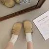 Versión de piel de vaca con suela gruesa, sin talón, Birkenstock para mujer, slip-on, zapatos perezosos, zapatos individuales, novedad 2026, zapatillas de media caña de punta cerrada