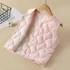 Chaleco cálido para niños otoño e invierno con felpa para niños medianos y mayores niños y niñas ropa interior acolchada chaleco para niños ropa para niños engrosada