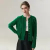 Elegante Retro~Cárdigan de Punto 100% Cachemira Pura KangSaiNi para Mujer, Botón de Perla, Suéter Exterior Suave Francés