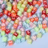 A-Z Cubos Transparentes 6*6 Letras Individuales Cuentas DIY Accesorios para Joyería Cuentas Inglesas de Colores Educativas para Niños Sueltas