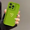 Funda Dorada con Forma de Corazón Adecuada para iPhone 16 Pro Max, iPhone 14, iPhone 13 Mate, iPhone 12/15 Premium, iPhone 11 con Recortes Precisos