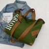 Bolsa de Lona para Mulheres, Grande Capacidade, Novo Modelo 2026, Bolsa de Ombro Transversal Versátil para o Verão, Bolsa de Mão Texturizada, Bolsa Tote para o Dia a Dia