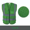 Chaleco Reflectante de Malla Transpirable Chaleco de Seguridad Reflectante Construcción Saneamiento Fluorescente Multibolsillos Ropa Reflectante