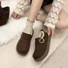 Zapatos Birkenstock con Flocked para Mujer 2026 Nuevo Estilo Otoño e Invierno Mocasines Cálidos Slip-on Botas de Nieve Mocasines de Algodón
