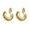 Aretes de Alta Gama, Aretes de Clip de Disco de Espiral Antimosquitos, Aretes de Aro Compactos de Metal, Aretes de Aro Simples, Retro para Mujer sin Perforación