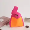 Bolsa de Tricô, Bolsa de Mão, Bolsa Saco, Bolsa de Ombro, Bolsa Feminina de Palha, Bolsa Feminina, Bolsa Colete, Bolsa Simples para Presente, Color-Blocking