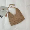 Bolsa de Tecido Grande Capacidade para Mulheres 2026 Nova Coleção Primavera Estilo Praia Bolsa de Palha Elegante Bolsa Tote de Ombro para o Dia a Dia