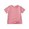 Comercio Exterior Camisetas de Algodón Básicas de Color Sólido de Manga Corta para Niños y Niñas, Versátiles, Color Caramelo, Verano Nuevo, para Bebés, T2026