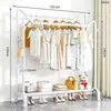 Novo Varal de Chão com Orelhas de Gato Cabide para Quarto de Aluguel Vertical Multifuncional Cabide de Roupas Artefato para Secar Roupa e Colcha na Varanda