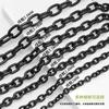 Cadena de aluminio en forma de O directa de fábrica cadena decorativa para bolsos de ropa joyería ángulo de lote molienda plana cadena de color negro de electroforesis en forma de O