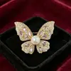 Broche Estilo Coreano Série de Moda Broche Criativo Colar Colorido Cristal Strass Elegante Fecho Anti-Exposição para Roupa