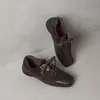 Sapatos Individuais Casuais com Corte Profundo para Mulheres, Novos Sapatos de Treinamento Alemães Moda Vintage de Bico Quadrado, Sapatos Casuais com Cadarço Estilo Retrô