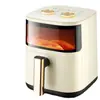 Fritadeira a Ar Visual Cor de Camelo Forno Elétrico Multifuncional Doméstico Fritadeira Elétrica Máquina de Batata Frita Sem Fumaça Presente Atacado