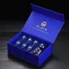 Vaso de cristal para Moutai, vaso de chupito de 10 ml, juego de decantador de licores, juego de siete piezas, diseño Feitian