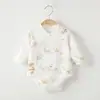 Ropa para bebé para envolver, ropa para pedos, primavera, otoño e invierno, ropa interior básica, algodón de manga larga, sombreros triangulares para recién nacido, ropa para gatear
