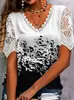 2026 Nuevo Estilo Elegante de Primavera Transfronterizo Suéter de Encaje Cuello en V Ajustado Moda Femenina Camiseta de Moda