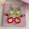 Hebilla de color K26 Llavero de la Gran Manzana Delicioso Dulce Lindo Colgante de Dibujos Animados Joyería para Pareja Nueva Boudoir de Mujer