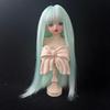 Peluca BJD de fábrica con toma real para bebé con flequillo ordenado multicolor de seda suave opcional, cabello largo y liso, conjunto de cabello de muñeca de 346 puntos