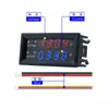 Medidor Digital de Corrente e Tensão DC com LED Vermelho e Azul DC0-200V/10A Cabeça de Amperímetro com Display Duplo de 4 Dígitos
