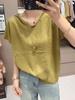 [Contador Talla Grande] Suéter de Punto Delgado de Seda de Hielo Manga Corta Camiseta para Mujer 2024 Nuevo Verano Camisa con Capucha